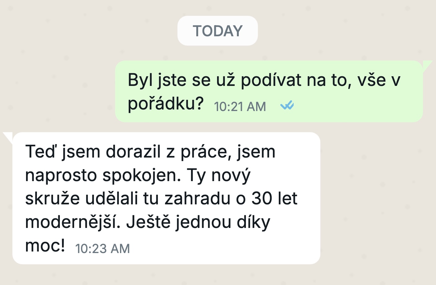 Recenze zákazníka